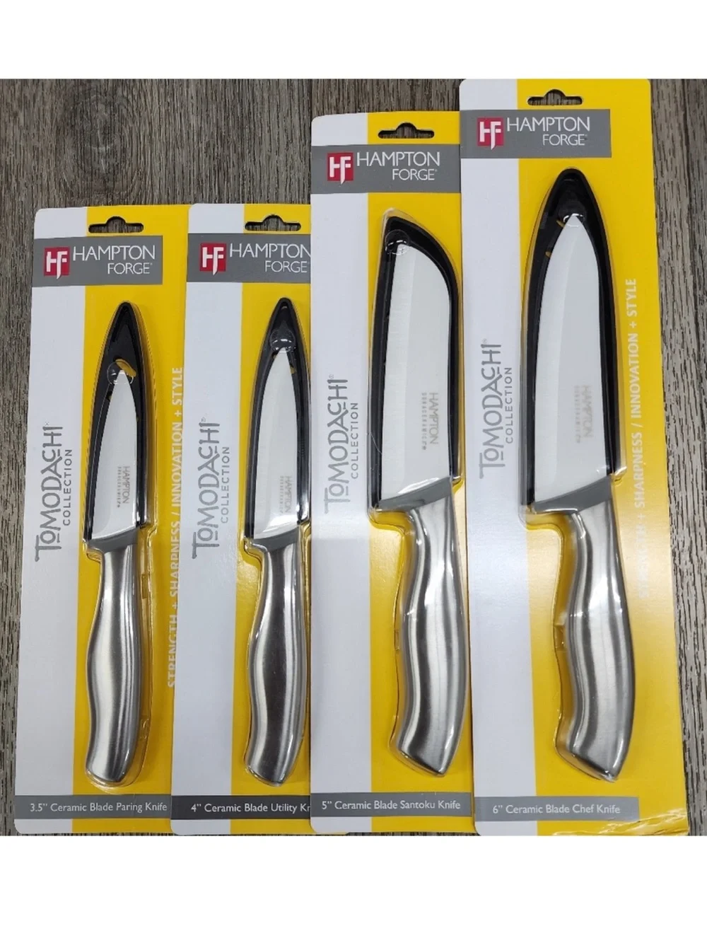 New 4Pc set of Hampton forge tomodachi knives